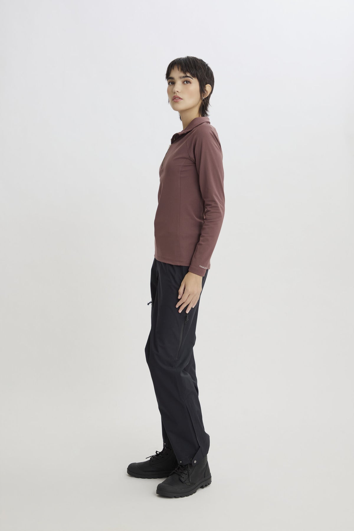 Metal Zip Baselayer - Women - Brown - Image 5