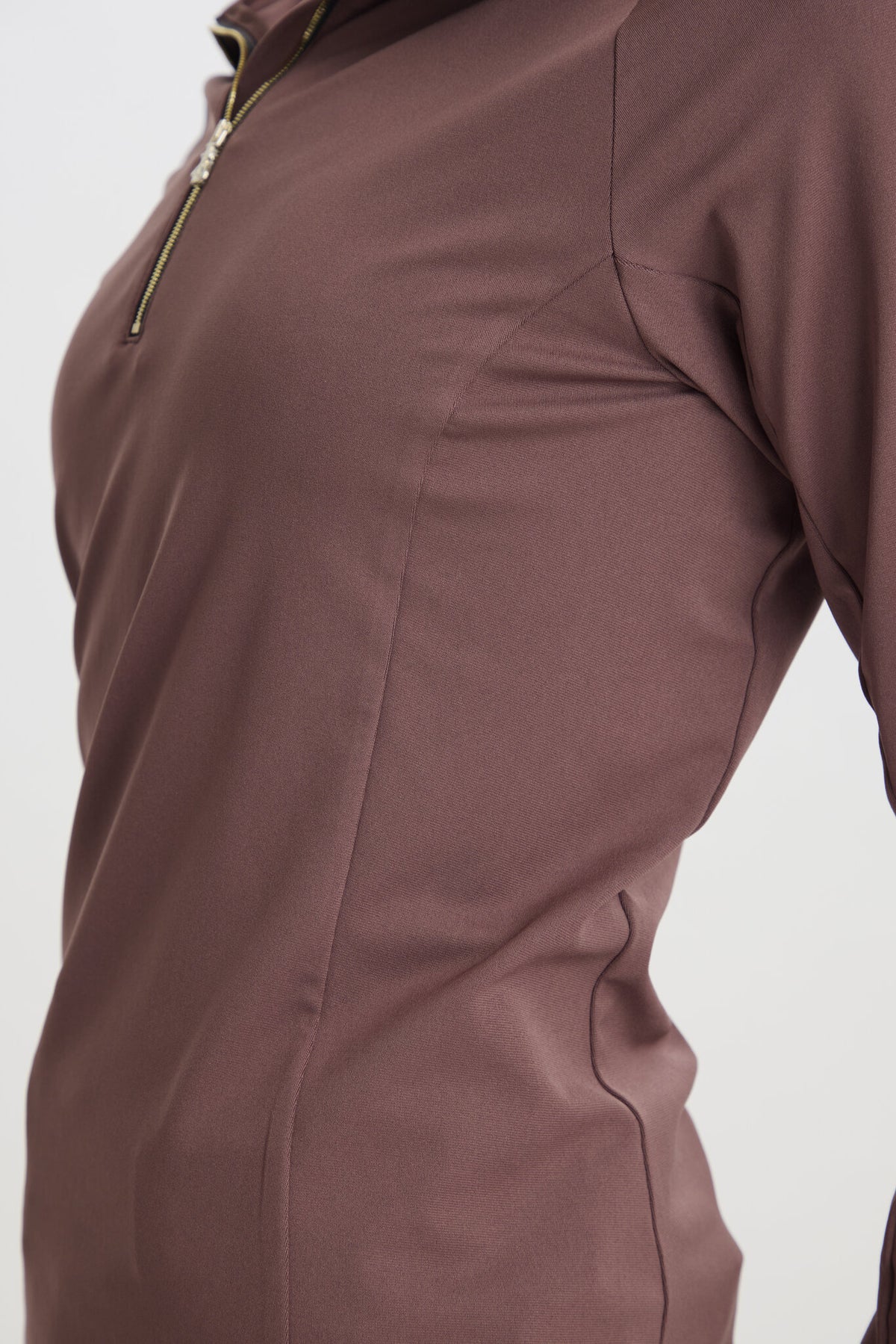 Metal Zip Baselayer - Women - Brown - Image 6
