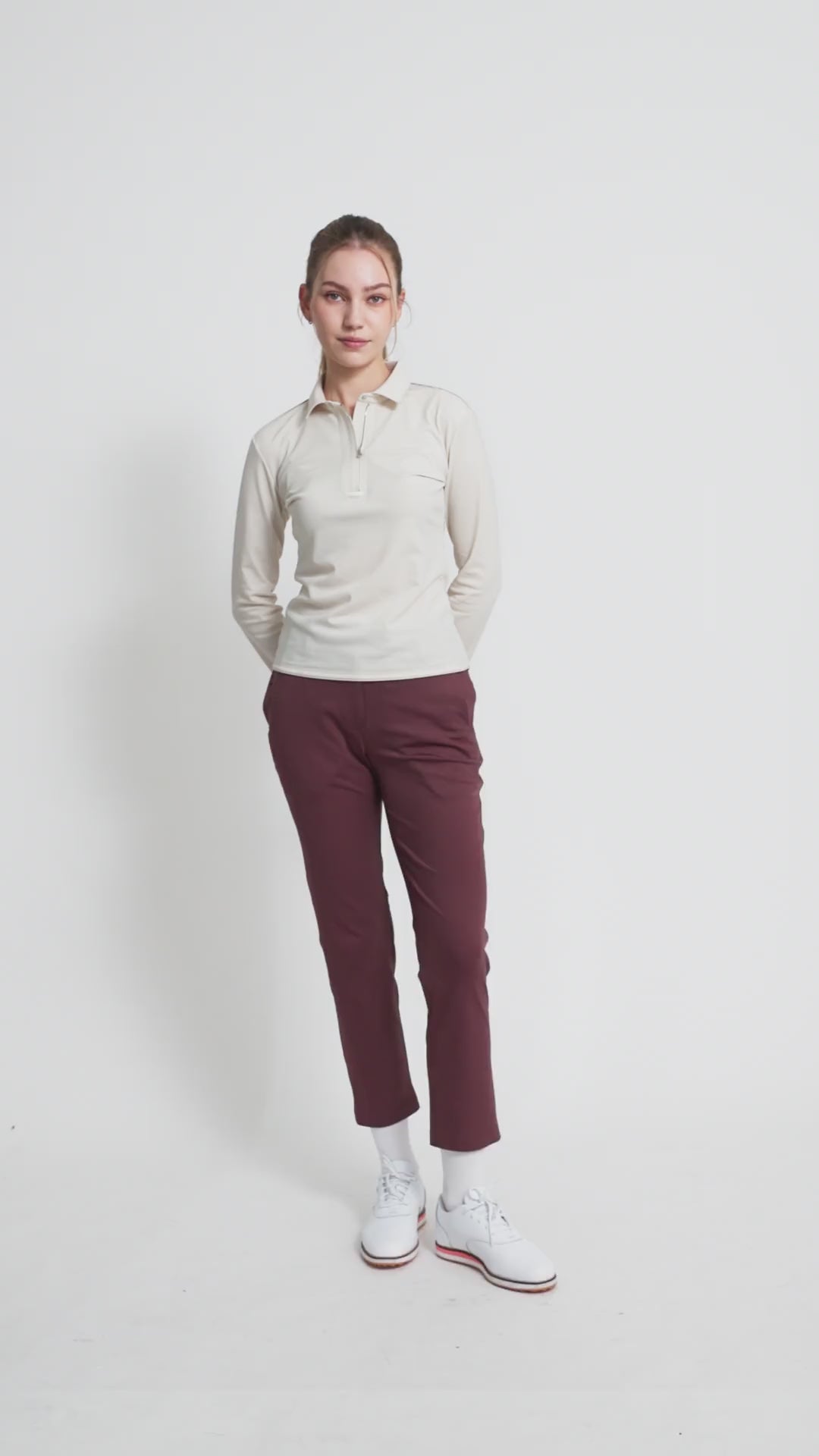 Infinite Motion Slim Trousers - Women - Brown - Video
