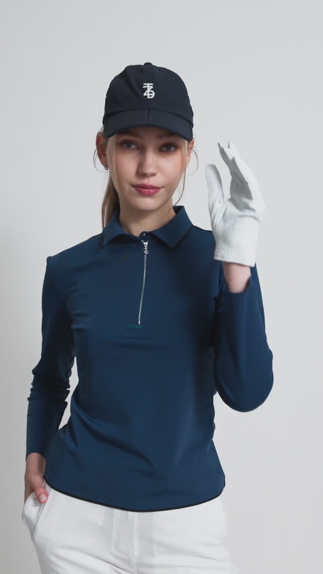 Drift Polo | Long Sleeves - Women - Peacock Blue - Video