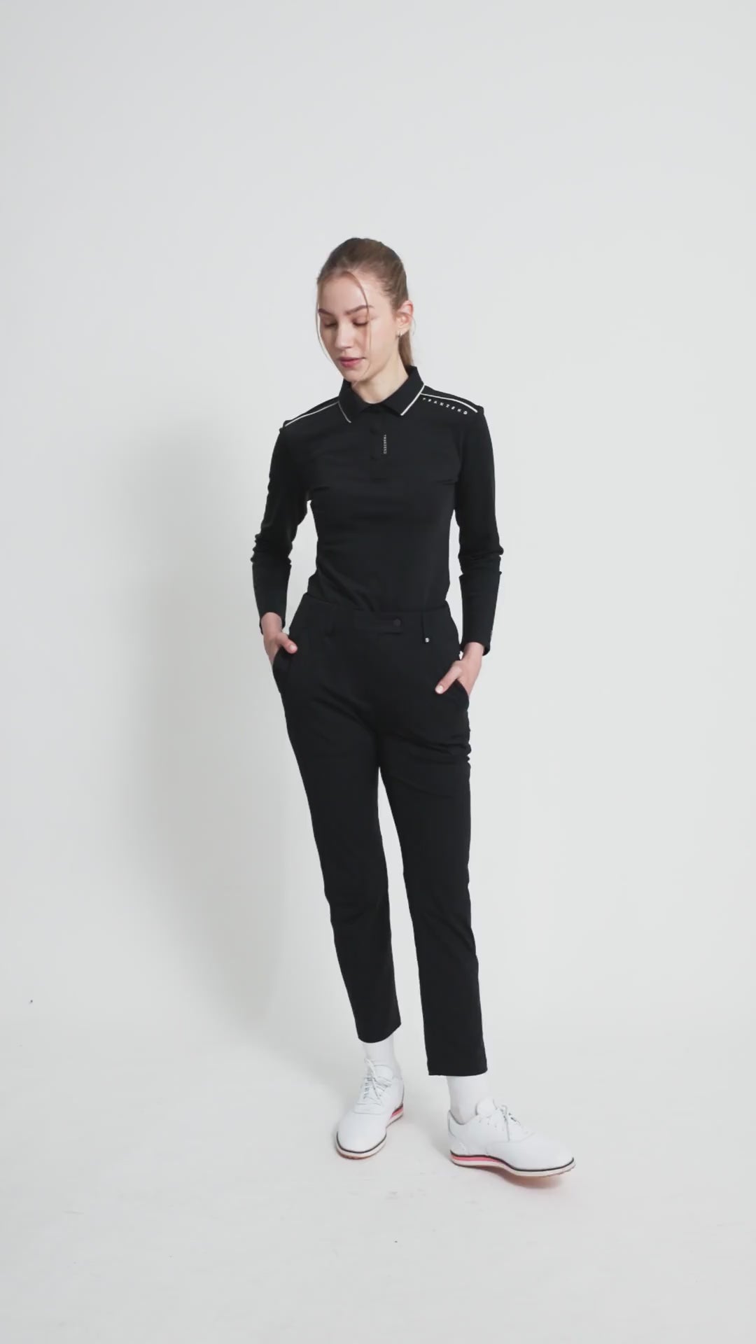 Infinite Motion Slim Trousers - Women - Black - Video
