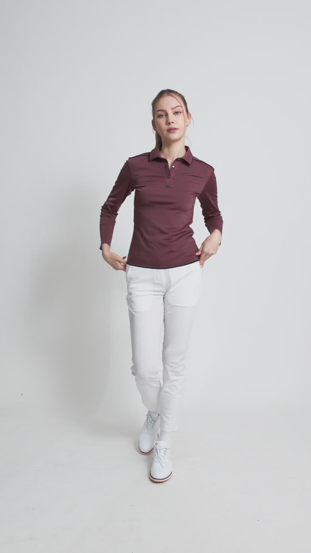 Infinite Glide Polo | Long Sleeves - Women - Brown - Video