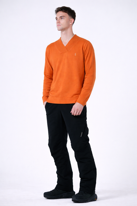V-neck Wool Blend Sweater - Men