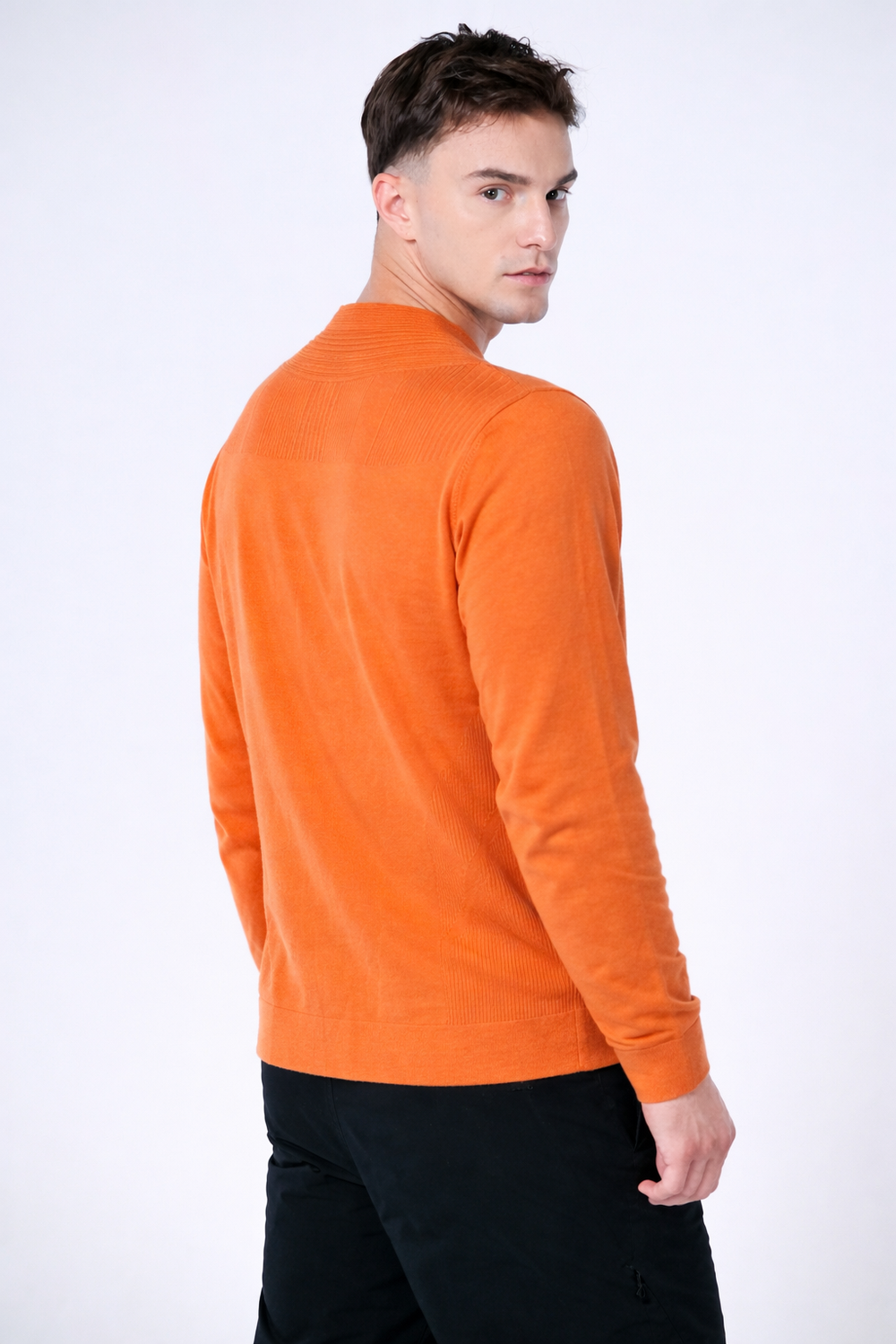 V-neck Wool Blend Sweater - Men
