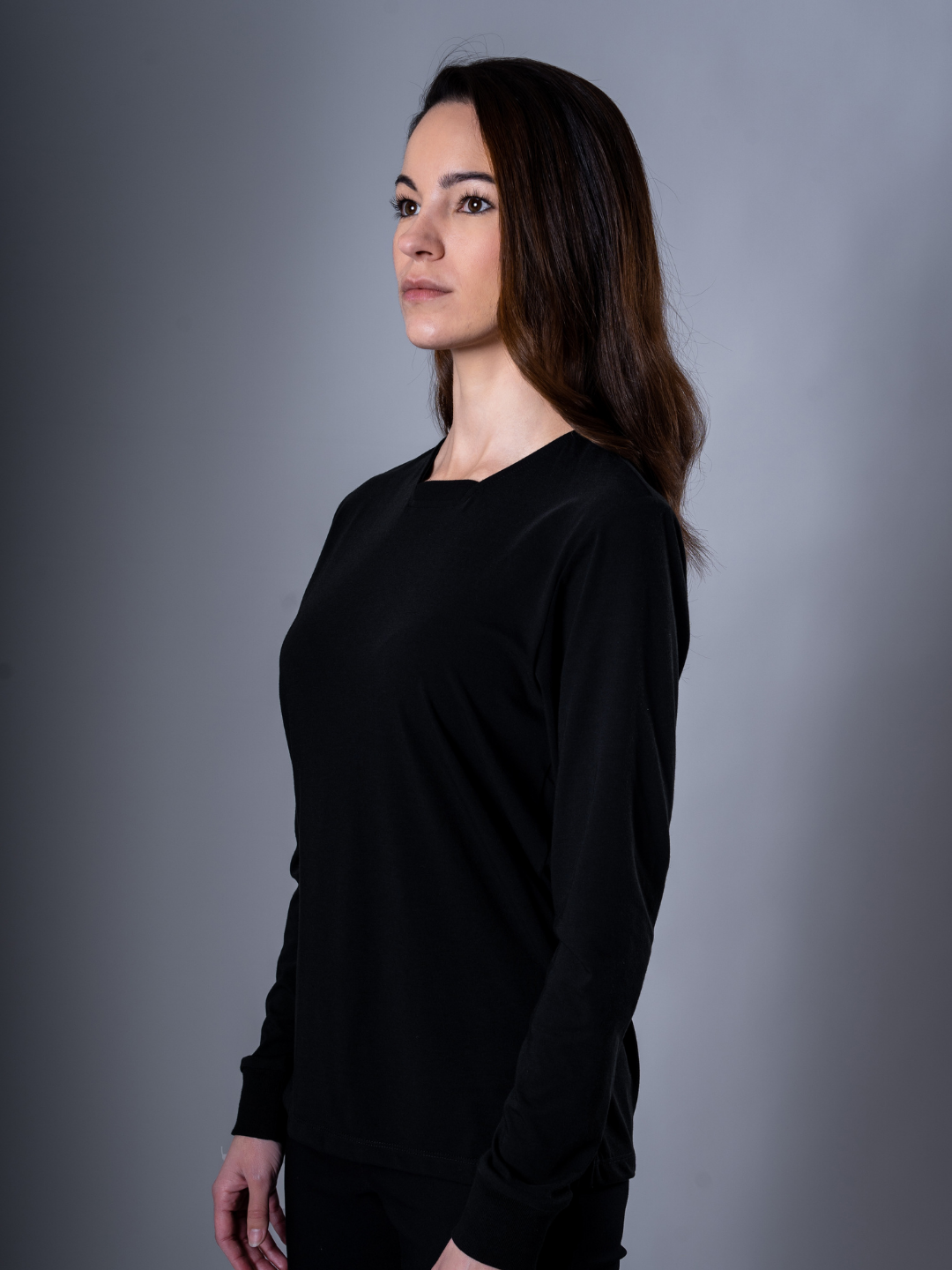 Ultra Tee T Neck Long Sleeve - TRANZEND